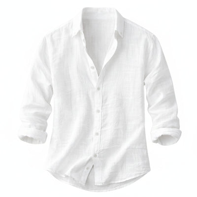 Homme Chemise Manches Longues avec Col Classique et Boutons