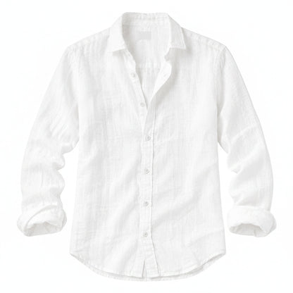 Homme Chemise Manches Longues Casual avec Col Classique et Coupe Slim Relaxed