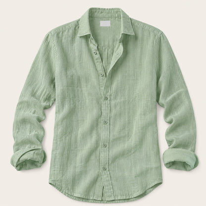 Homme Chemise Manches Longues Casual avec Col Classique et Coupe Slim Relaxed