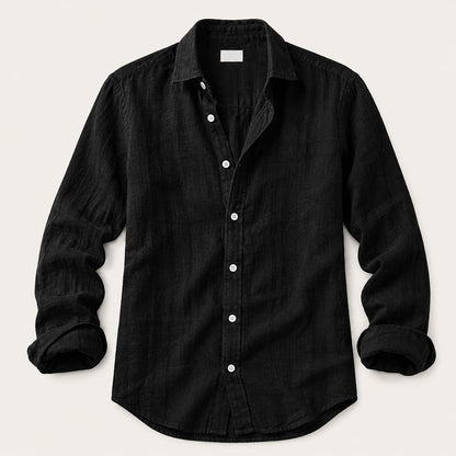 Homme Chemise Manches Longues Casual avec Col Classique et Coupe Slim Relaxed