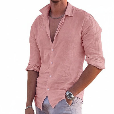 Homme Chemise Manches Longues Col Classique à Boutons Regular Fit