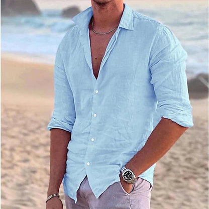 Homme Chemise Manches Longues Col Classique à Boutons Regular Fit