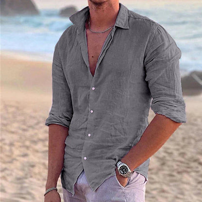 Homme Chemise Manches Longues Col Classique à Boutons Regular Fit