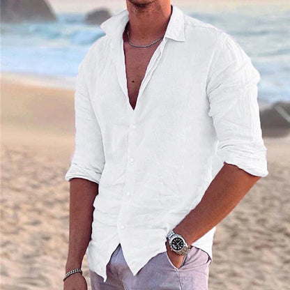 Homme Chemise Manches Longues Col Classique à Boutons Regular Fit