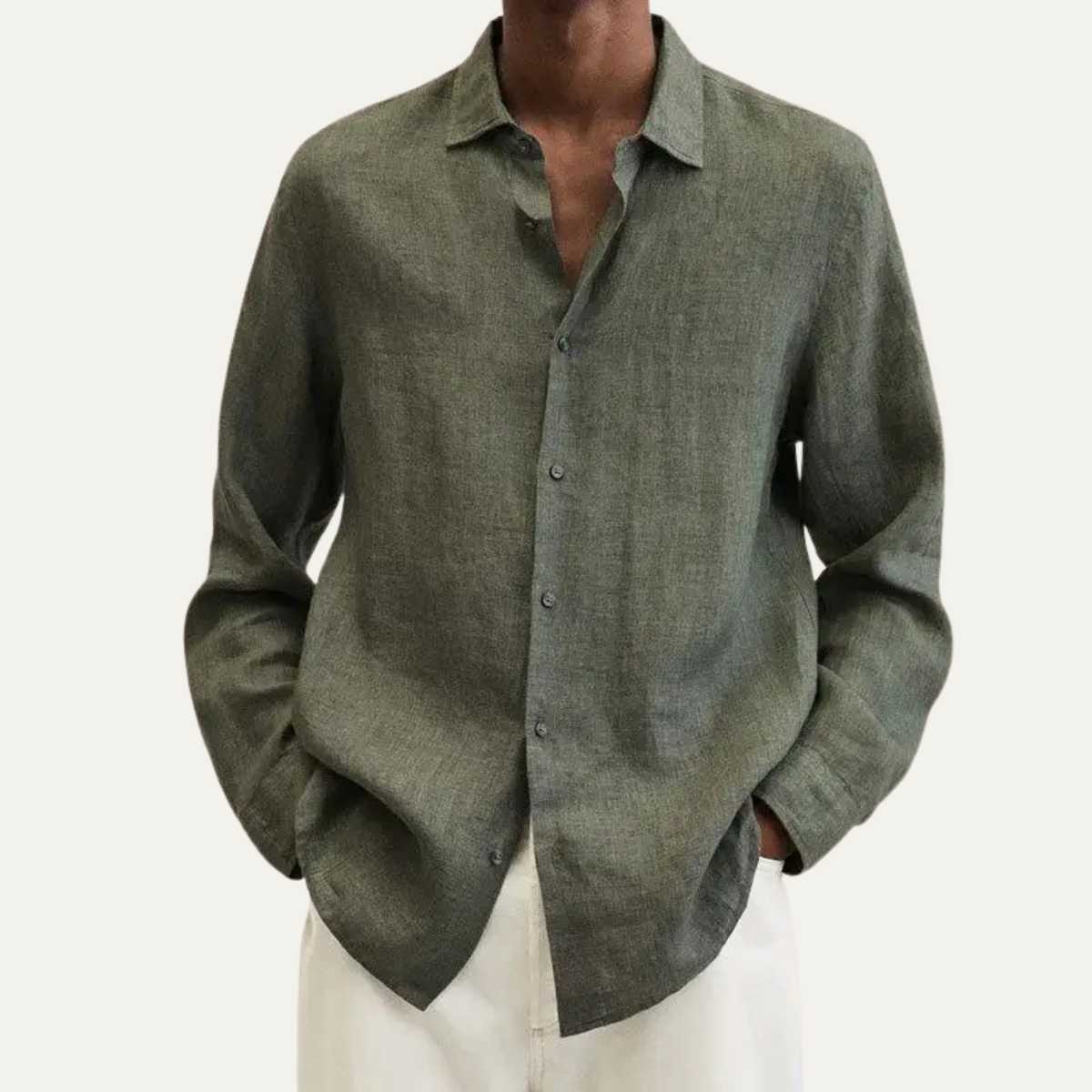 Homme Chemise Manches Longues col Classique Coupe Décontractée