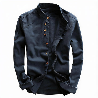 Homme Chemise Manches Longues col Mao Style Japonais