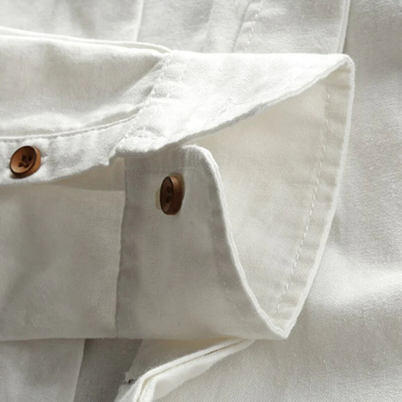 Homme Chemise Manches Longues col Mao Style Japonais