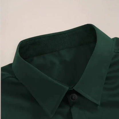 Homme Chemise Manches Longues Slim Fit avec Col Classique