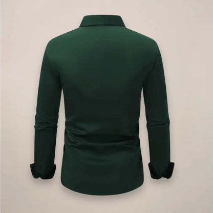 Homme Chemise Manches Longues Slim Fit avec Col Classique