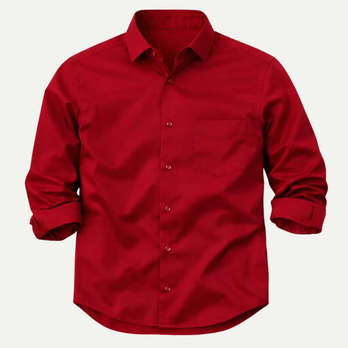 Homme Chemise Slim Fit Manches Longues avec Col Classique et Boutons