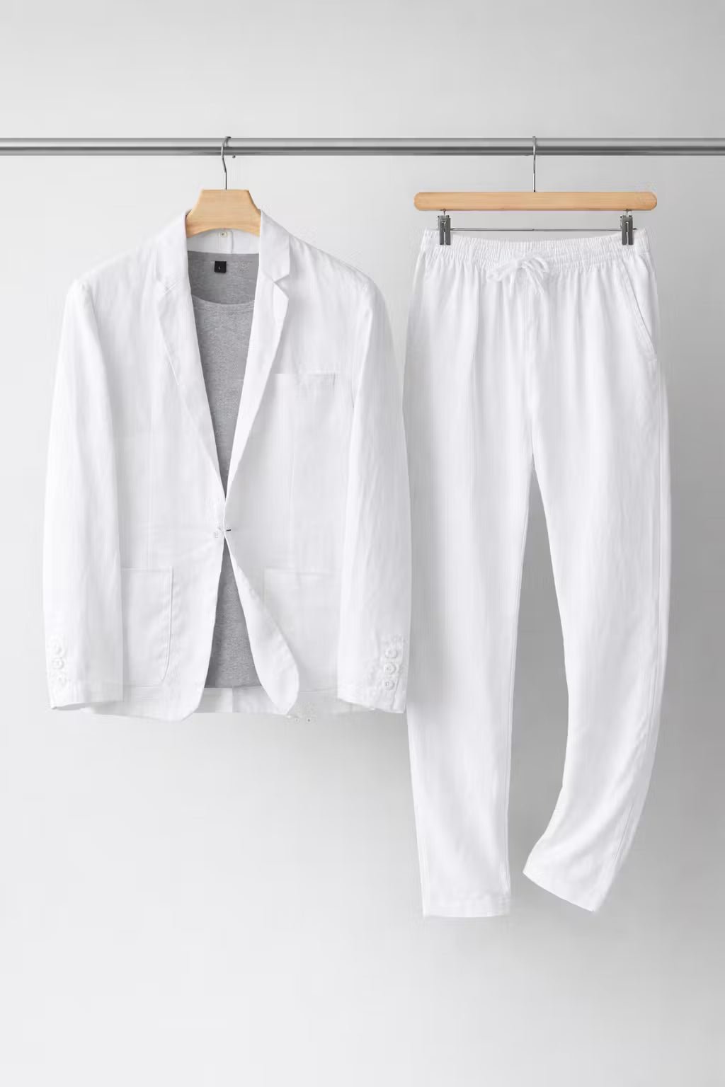 Homme Costume Deux-Pièces Blazer et Pantalon Coupe Relaxée