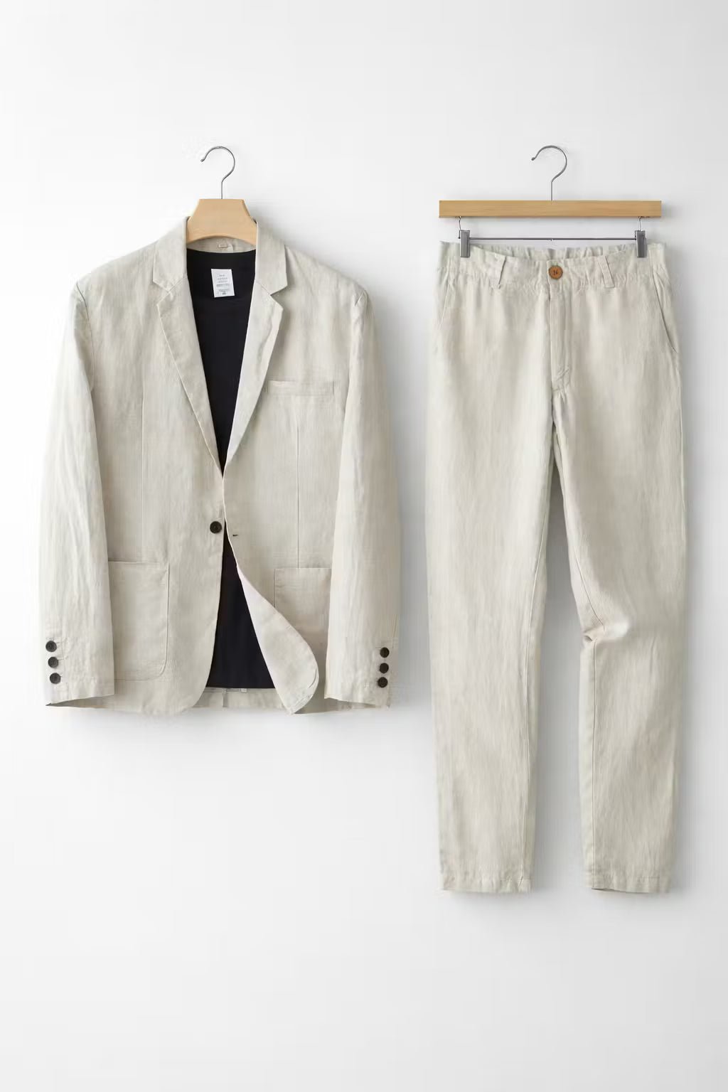 Homme Costume Deux-Pièces Blazer et Pantalon Coupe Relaxée