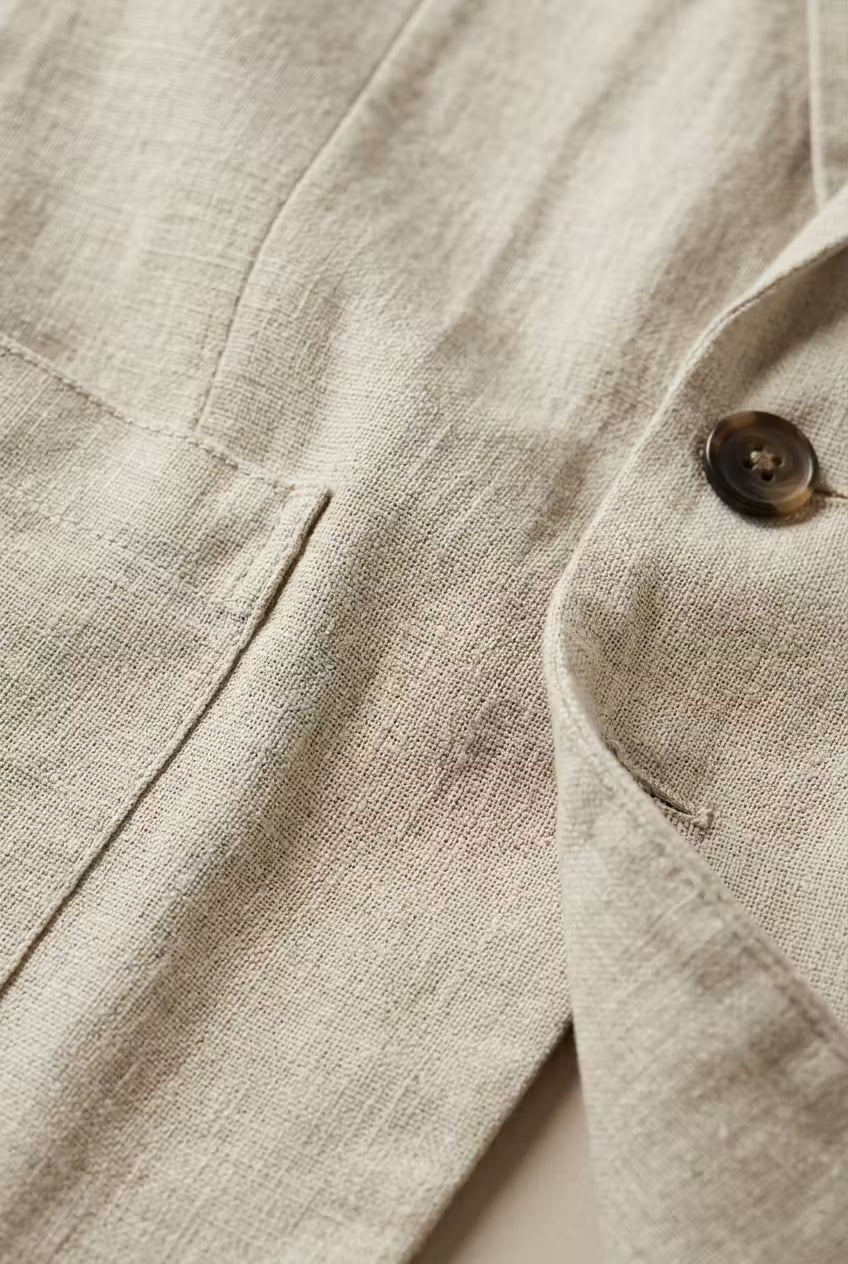 Homme Costume Deux-Pièces Blazer et Pantalon Coupe Relaxée