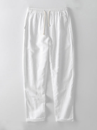 Homme Ensemble Chemise Manches Courtes col Mao et Pantalon Regular Fit