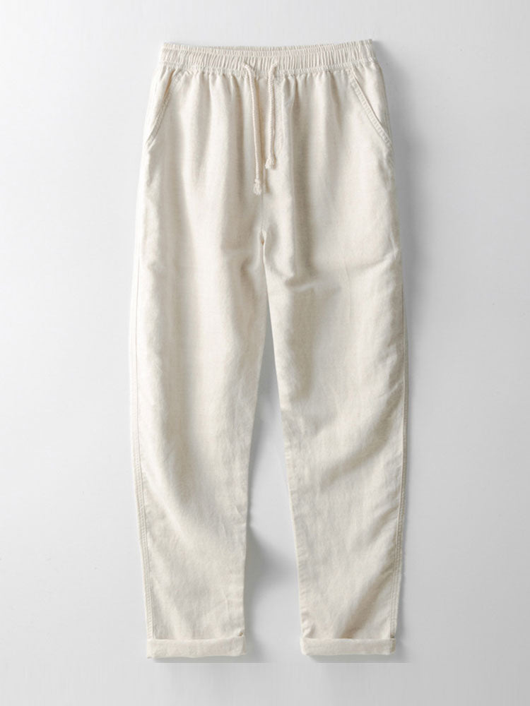 Homme Ensemble Chemise Manches Courtes col Mao et Pantalon Regular Fit