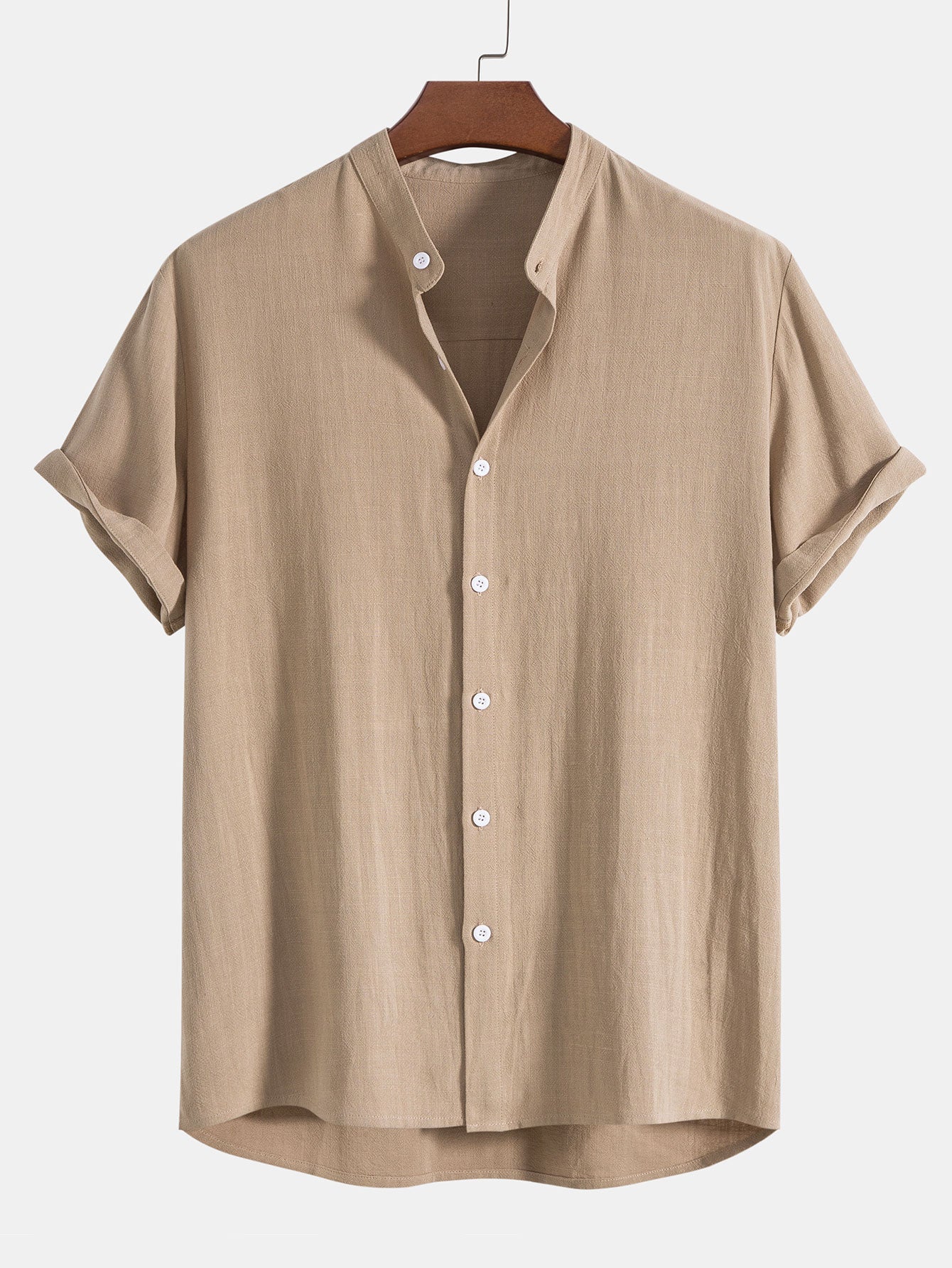 Homme Ensemble Chemise Manches Courtes et Pantalon à Cordon Regular Fit