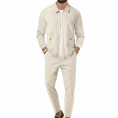 Homme Ensemble de Jogging avec Veste Zippée et Pantalon Slim