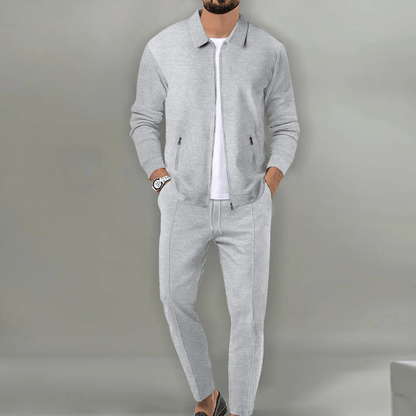 Homme Ensemble de Jogging avec Veste Zippée et Pantalon Slim