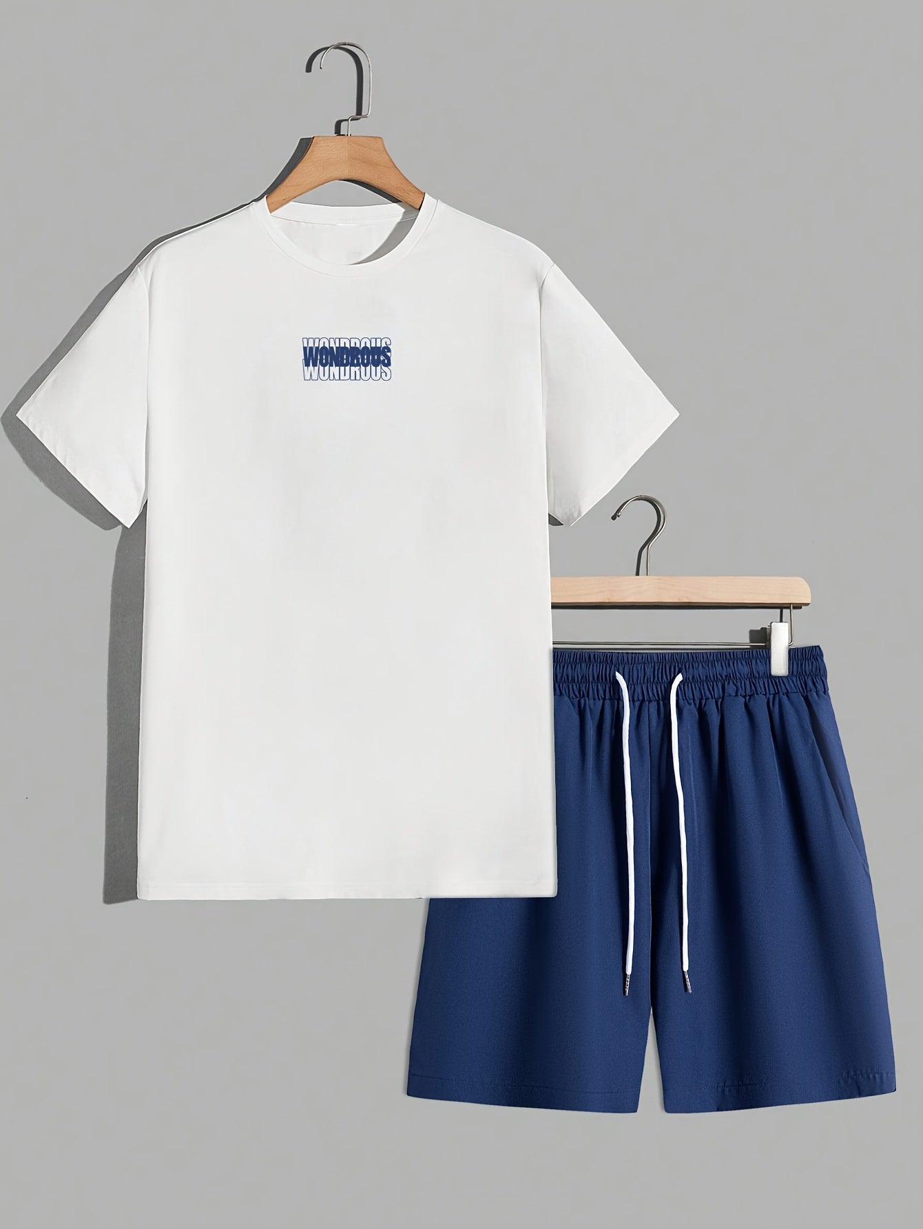 Homme Ensemble Streetwear T-shirt Graphique Manches Courtes et Short