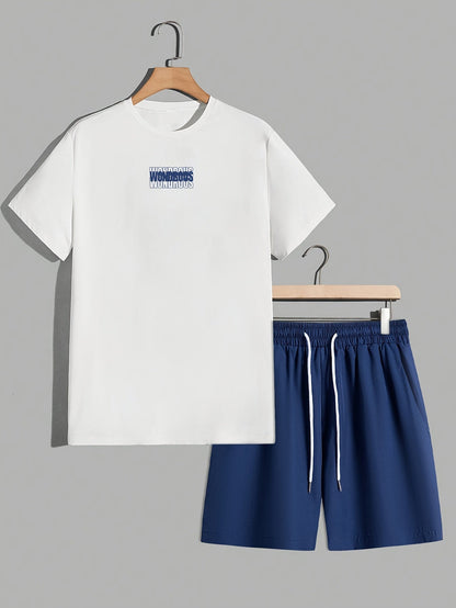 Homme Ensemble Streetwear T-shirt Graphique Manches Courtes et Short