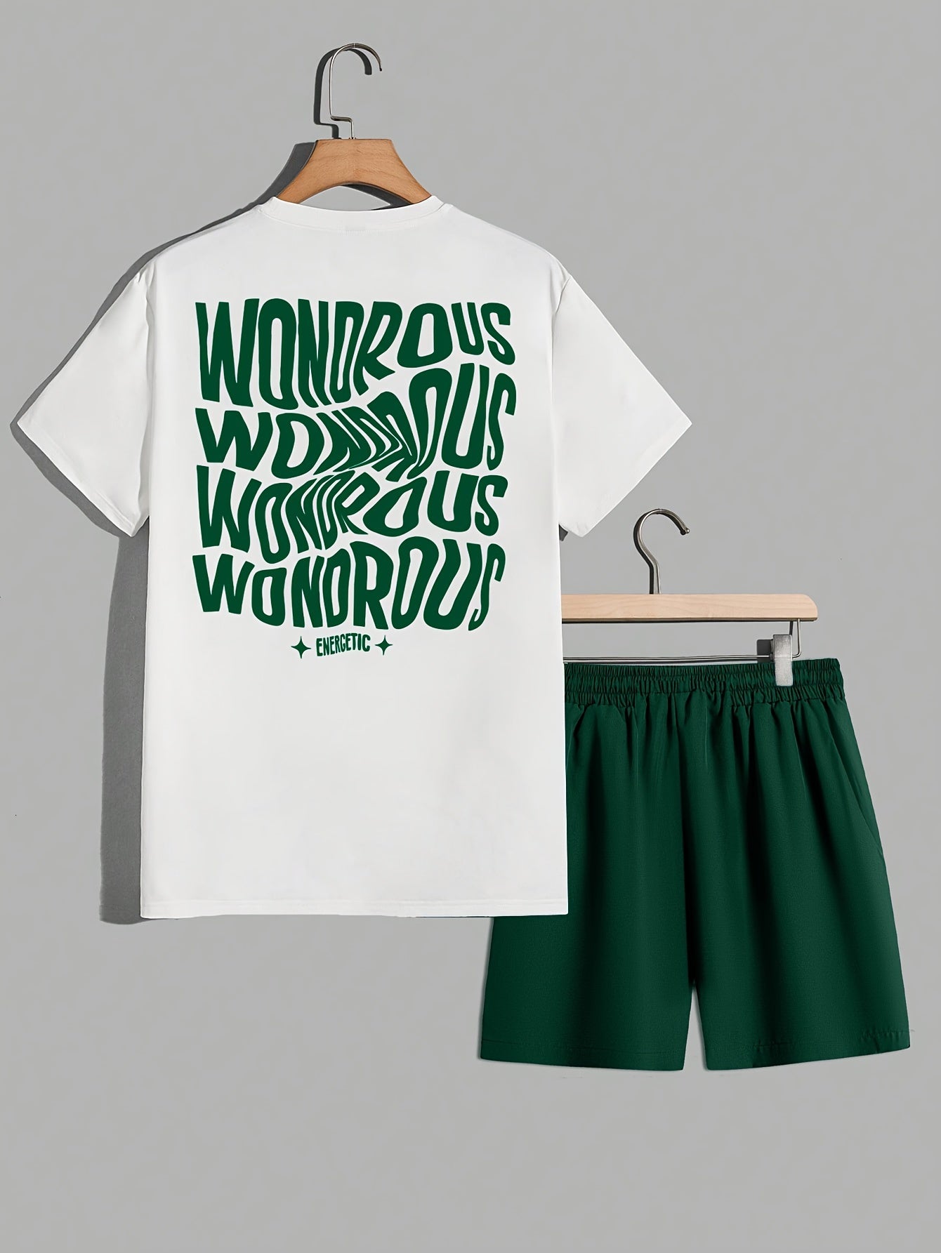 Homme Ensemble Streetwear T-shirt Graphique Manches Courtes et Short