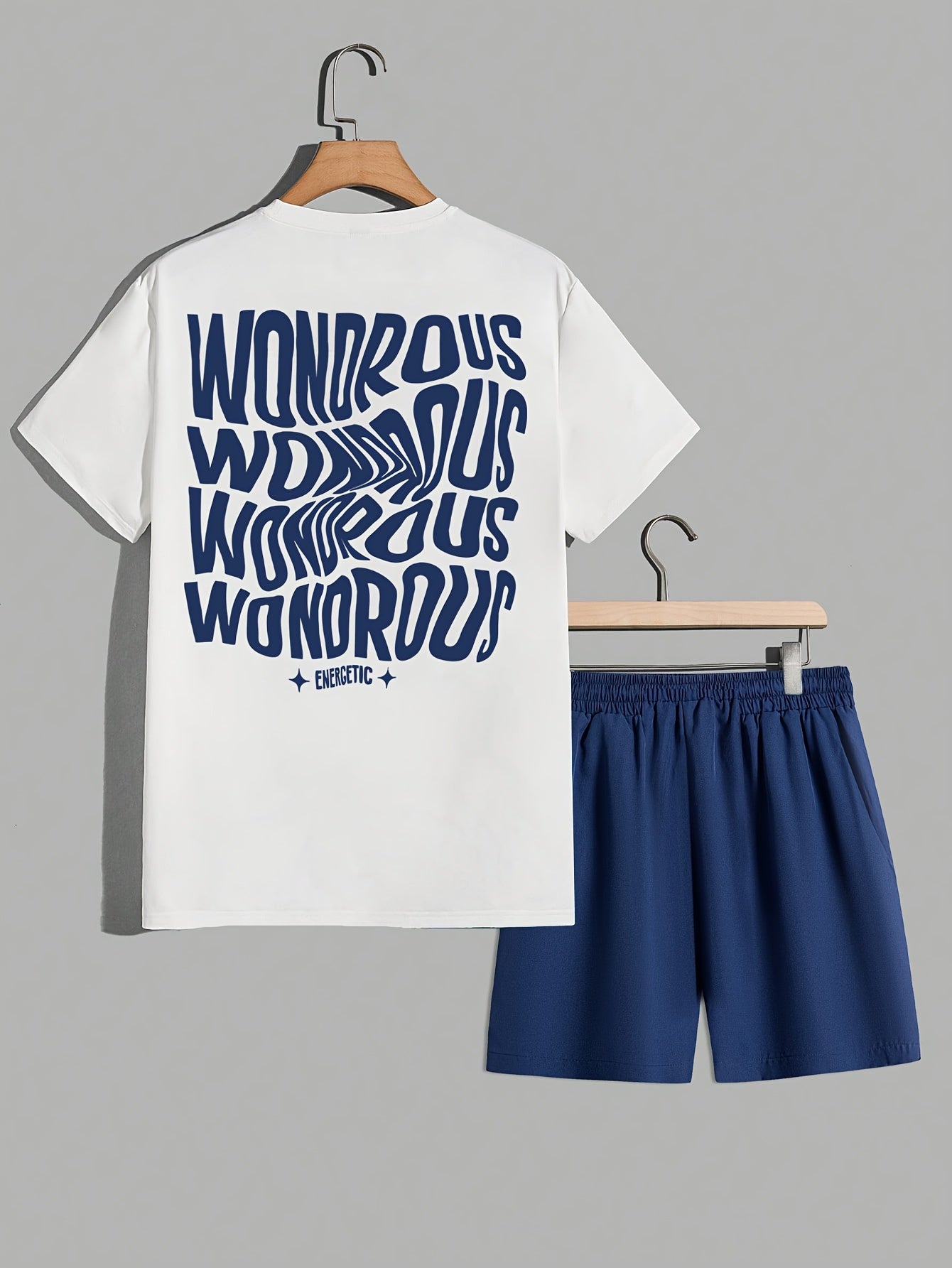 Homme Ensemble Streetwear T-shirt Graphique Manches Courtes et Short
