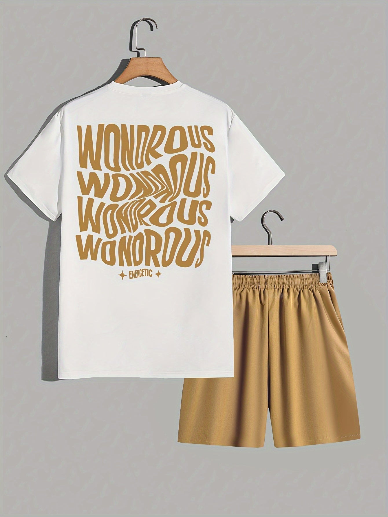 Homme Ensemble Streetwear T-shirt Graphique Manches Courtes et Short