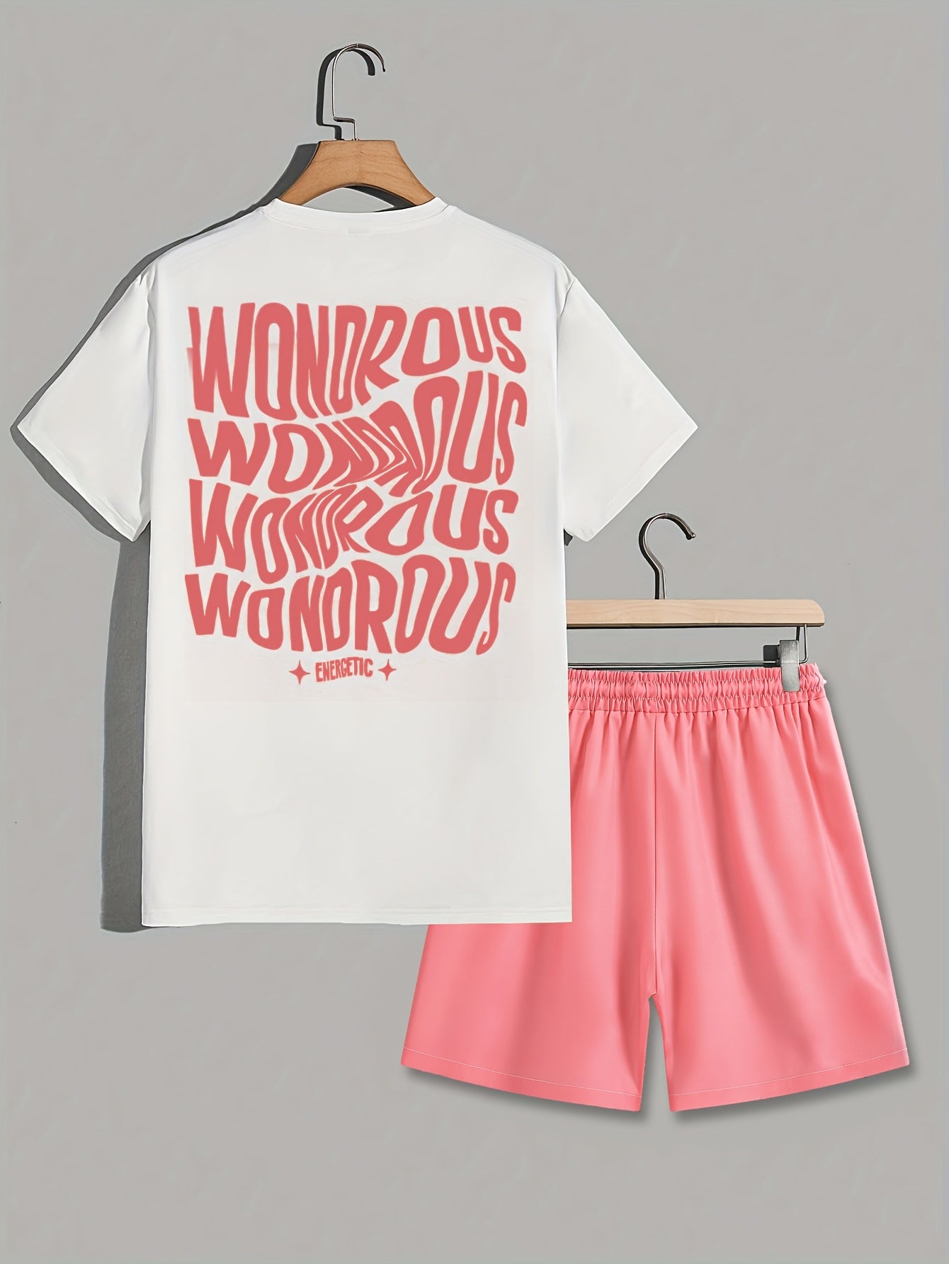 Homme Ensemble Streetwear T-shirt Graphique Manches Courtes et Short