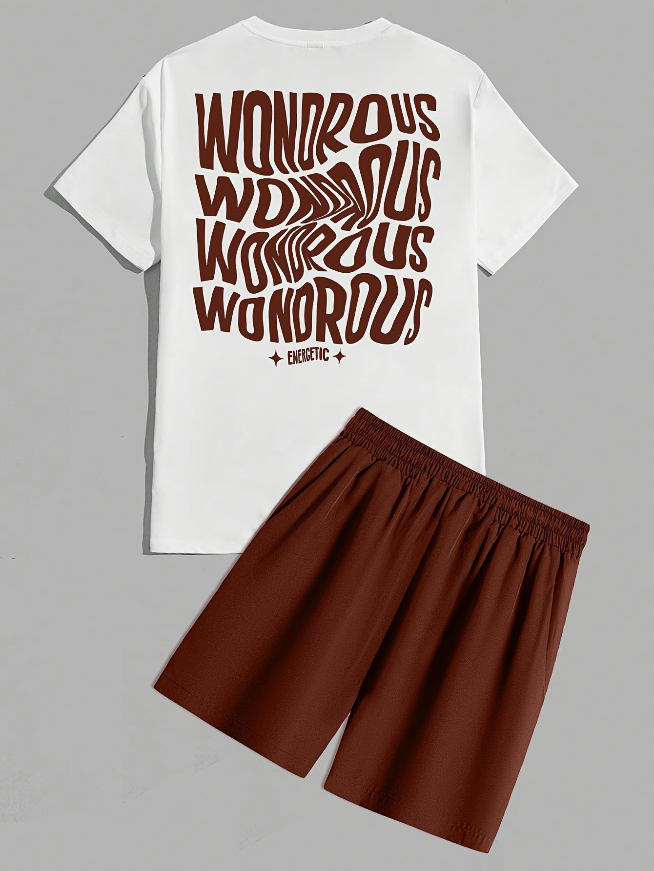Homme Ensemble Streetwear T-shirt Graphique Manches Courtes et Short