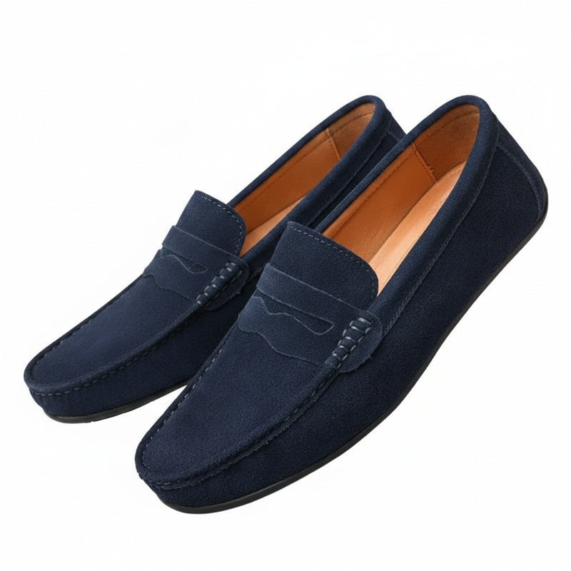 Homme Loafers Penny à Enfiler avec Bride Centrale