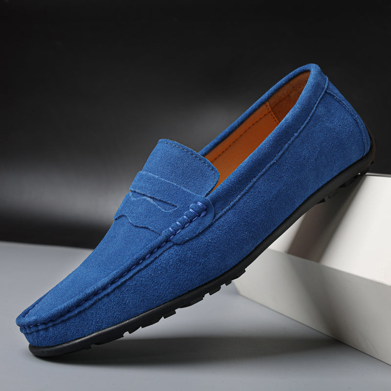 Homme Loafers Penny à Enfiler avec Bride Centrale