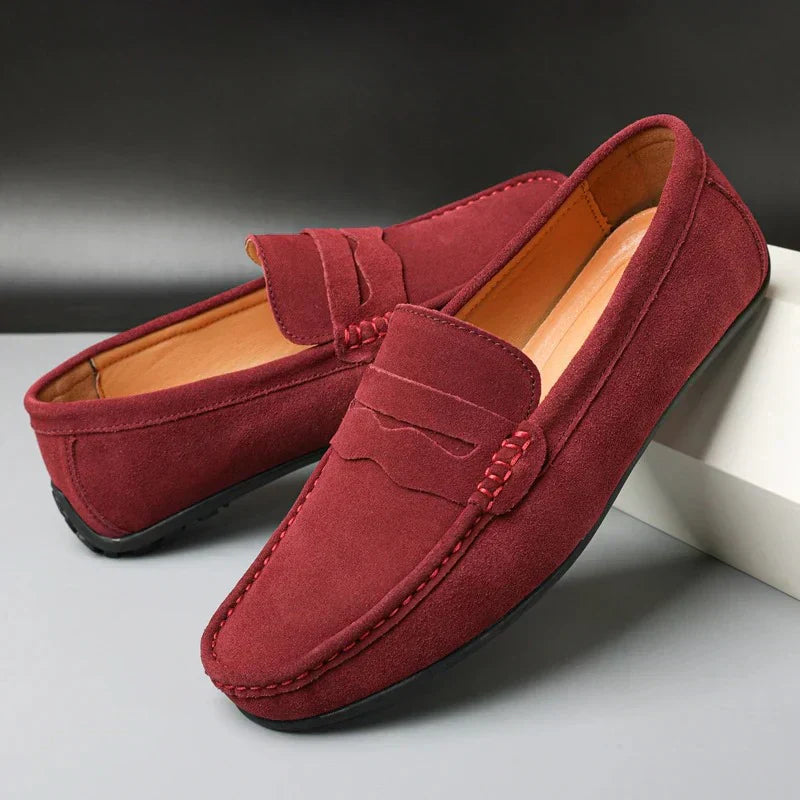 Homme Loafers Penny à Enfiler avec Bride Centrale