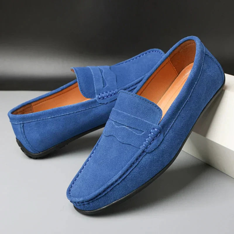 Homme Loafers Penny à Enfiler avec Bride Centrale