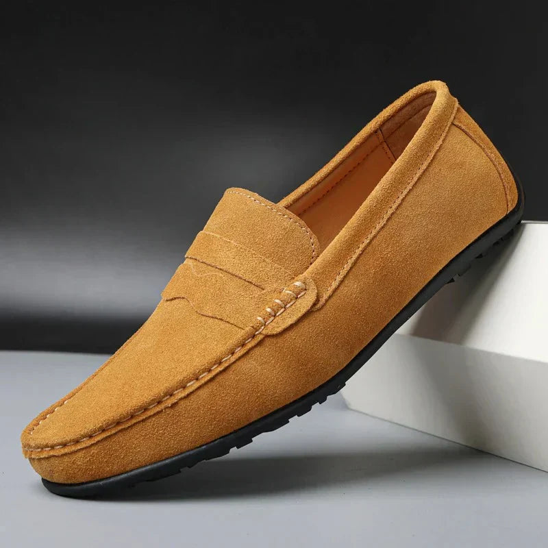 Homme Loafers Penny à Enfiler avec Bride Centrale