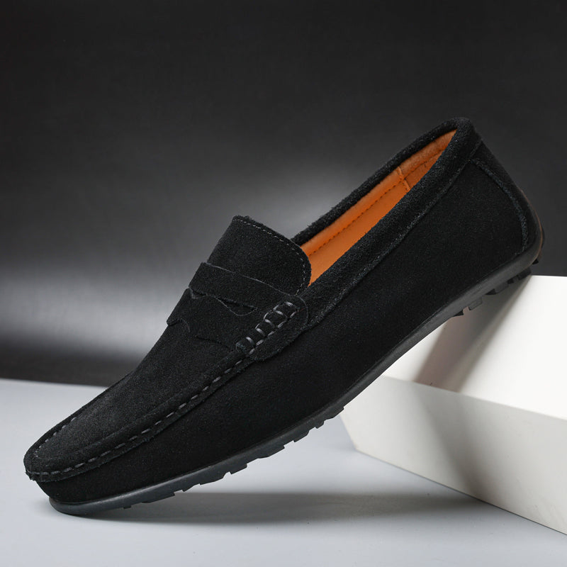 Homme Loafers Penny à Enfiler avec Bride Centrale