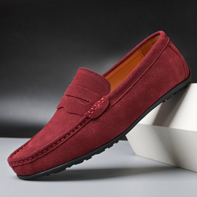 Homme Loafers Penny à Enfiler avec Bride Centrale