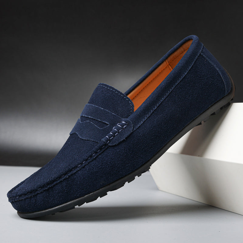 Homme Loafers Penny à Enfiler avec Bride Centrale