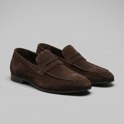 Homme Loafers Penny avec Bride et Couture Mocassin