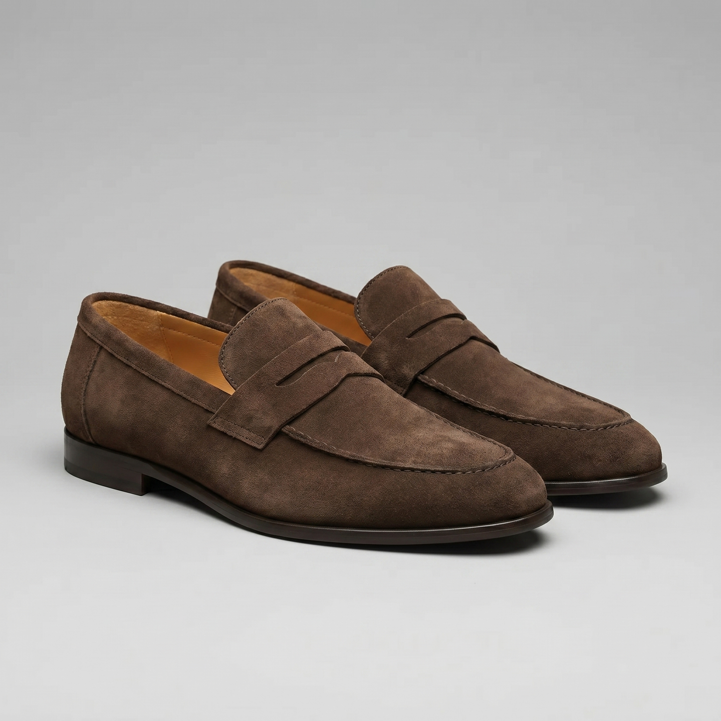 Homme Loafers Penny avec Bride et Couture Mocassin