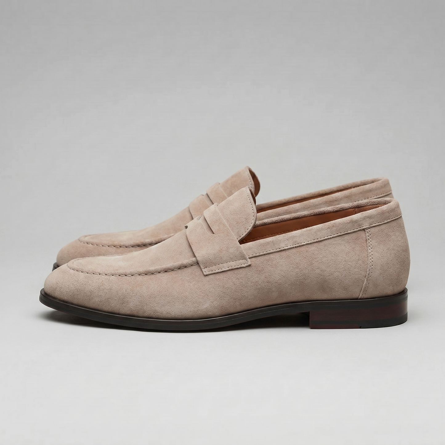 Homme Loafers Penny avec Bride et Couture Mocassin