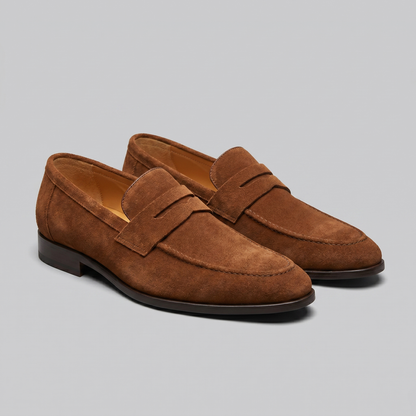 Homme Loafers Penny avec Bride et Couture Mocassin