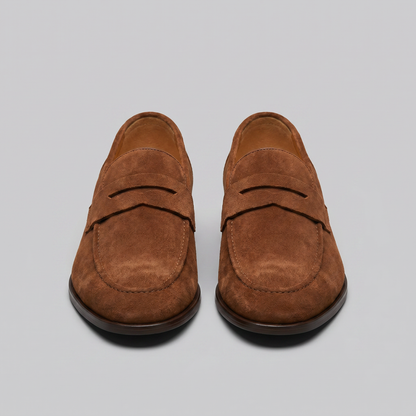 Homme Loafers Penny avec Bride et Couture Mocassin