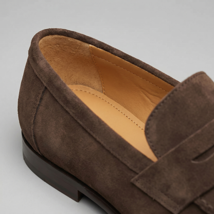 Homme Loafers Penny avec Bride et Couture Mocassin