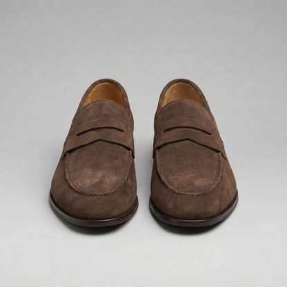 Homme Loafers Penny avec Bride et Couture Mocassin