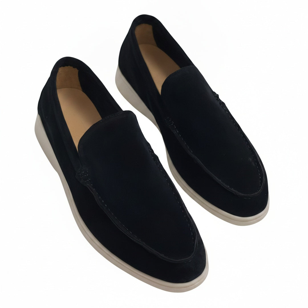 Homme Loafers Slip-on avec Semelle Blanche