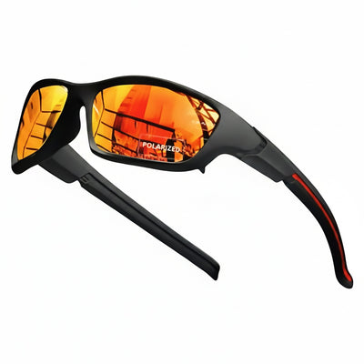 Homme Lunettes de Soleil de Sport Polarisées Enveloppantes