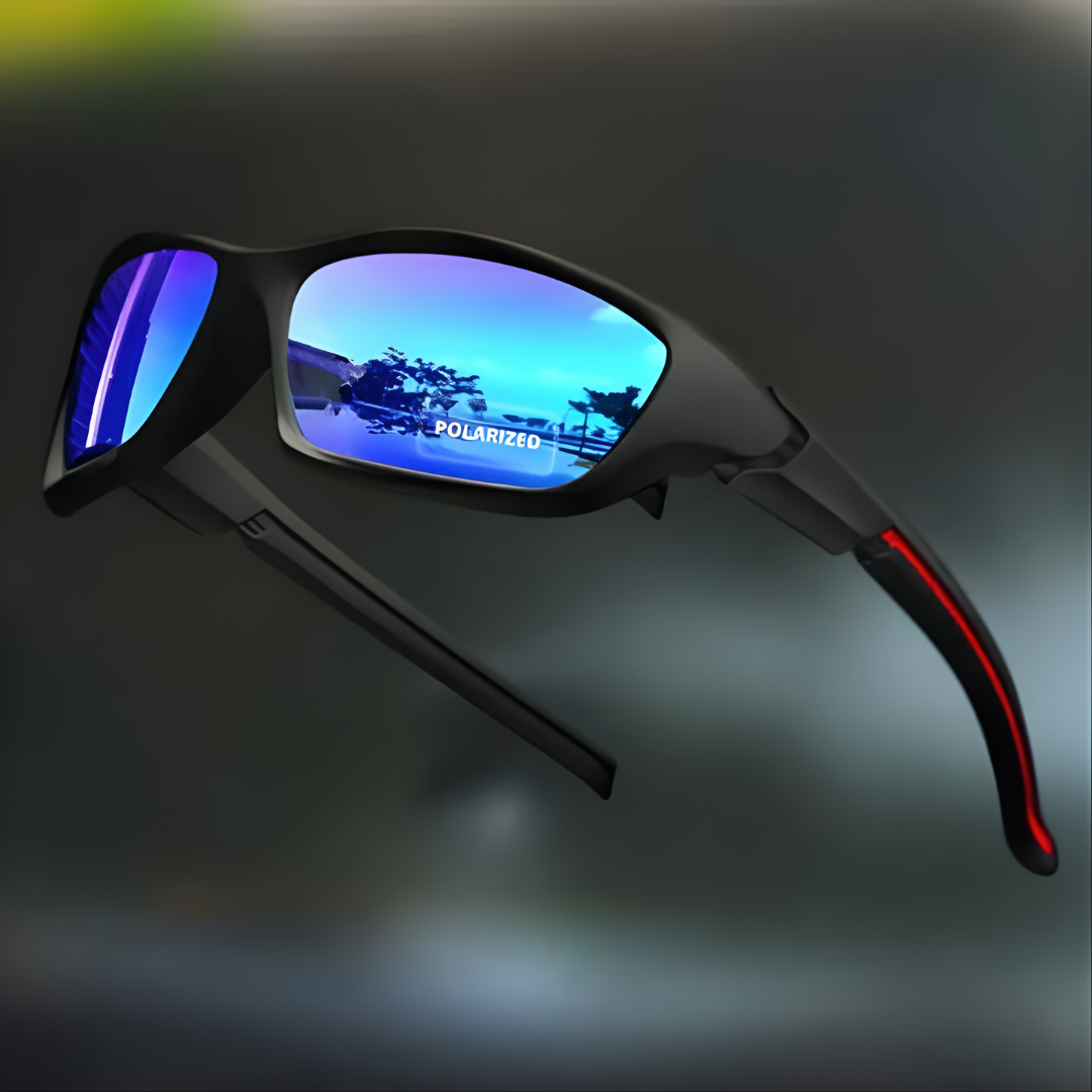 Homme Lunettes de Soleil de Sport Polarisées Enveloppantes