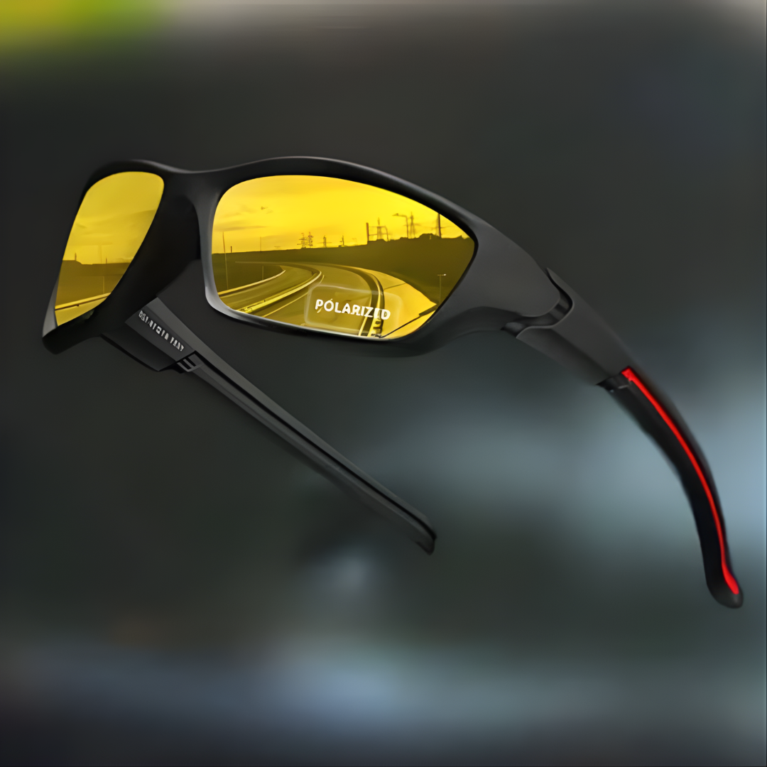 Homme Lunettes de Soleil de Sport Polarisées Enveloppantes