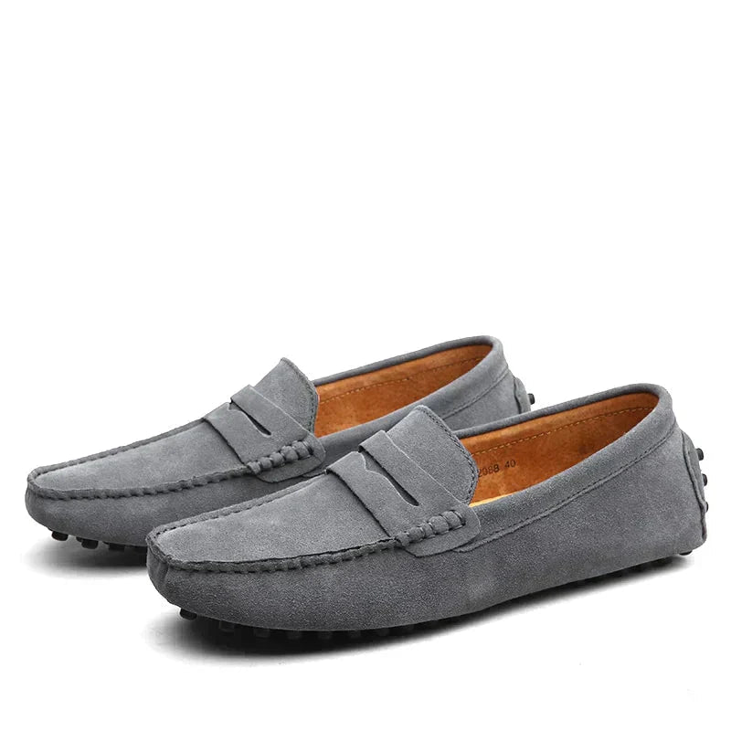 Homme Mocassins à Enfiler Style Italien avec Coutures Apparentes
