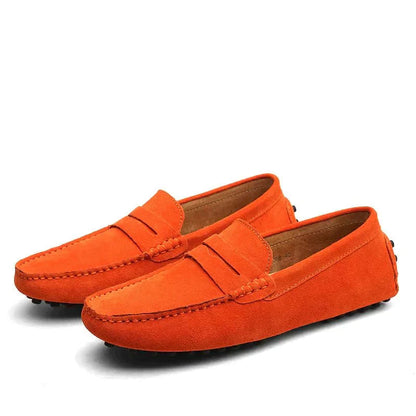 Homme Mocassins à Enfiler Style Italien avec Coutures Apparentes